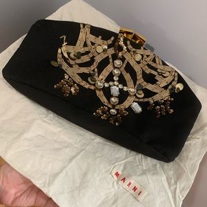 MARNI - Jewel and Horn Embellished Clutch